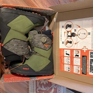 Snowboard Boots Thirtytwo Lashed Double Boa Boot // 32 Men’s Size 13 Green